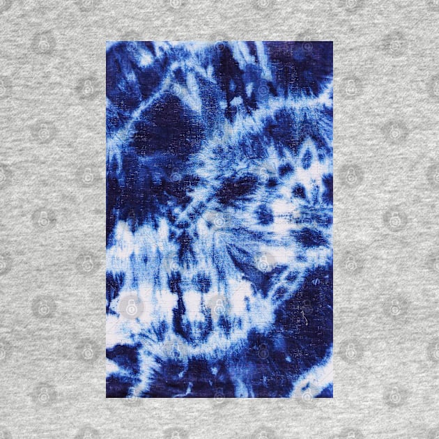 shades of blue tie dye texture on fabric by FLOWING COLORS